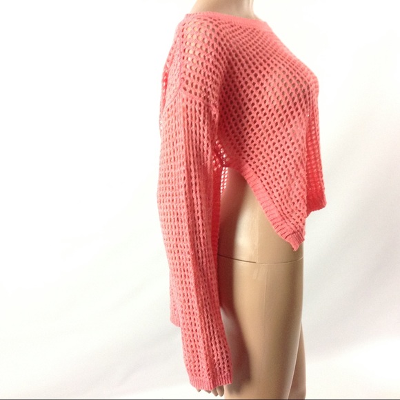 New Love Culture Sweater Size M Longsleeve Coral - Picture 2 of 5
